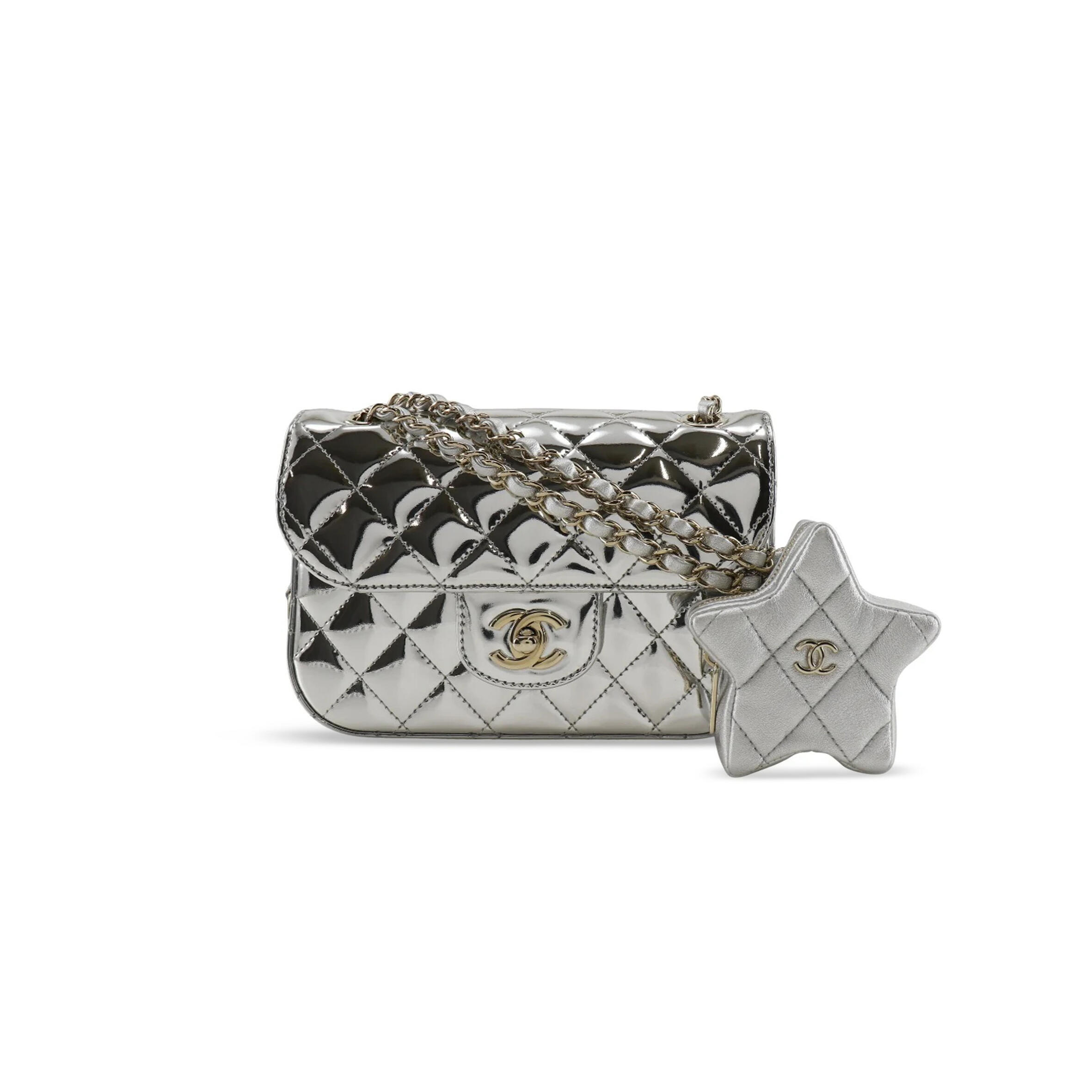 CHANEL MASTER MINI FLAP BAG & STAR COIN PURSE  AS4646 (19*12.5*5cm)